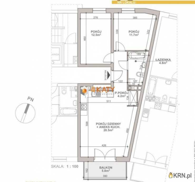 Mieszkanie  na sprzedaż, 3 pokojowe, Łężyca, ul. Ciesielska