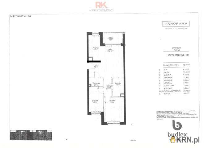 3 pokojowe, Olsztyn, ul. , Mieszkanie  na sprzedaż