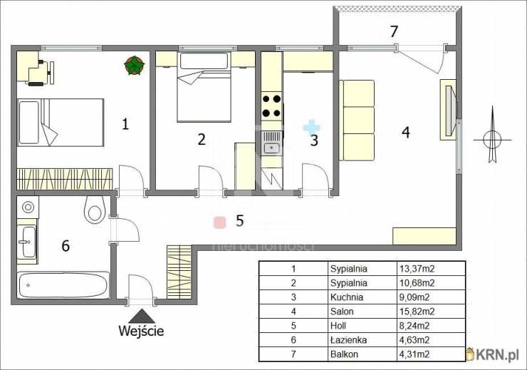 Warszawa, Ursus, ul. Szamoty, Mieszkanie  na sprzedaż, 3 pokojowe