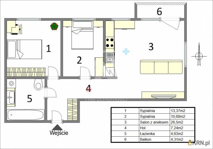 3 pokojowe, Mieszkanie  na sprzedaż, Warszawa, Ursus, ul. Szamoty