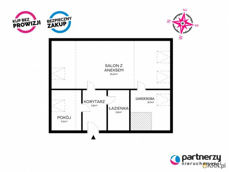 Władysławowo, ul. Abrahama, Mieszkanie  na sprzedaż, 3 pokojowe