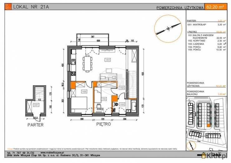 Mieszkanie  na sprzedaż, 3 pokojowe, Wilczyce, ul. Wrocławska