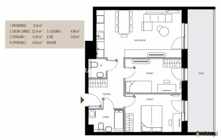 Kraków, Podgórze, ul. Wadowicka, 3 pokojowe, Mieszkanie  na sprzedaż
