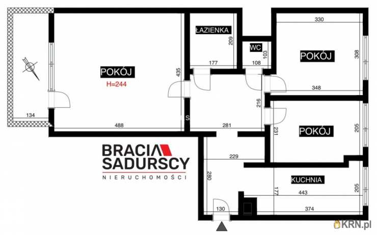 Kraków, Mistrzejowice, ul. Oświecenia, Mieszkanie  na sprzedaż, 3 pokojowe