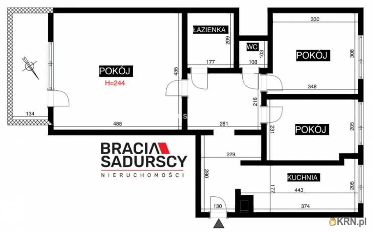 Kraków, Mistrzejowice, ul. Oświecenia, Mieszkanie  na sprzedaż, 3 pokojowe