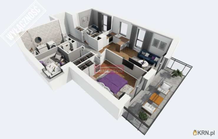 4 pokojowe, Mieszkanie  na sprzedaż, Kraków, Podgórze, ul. 