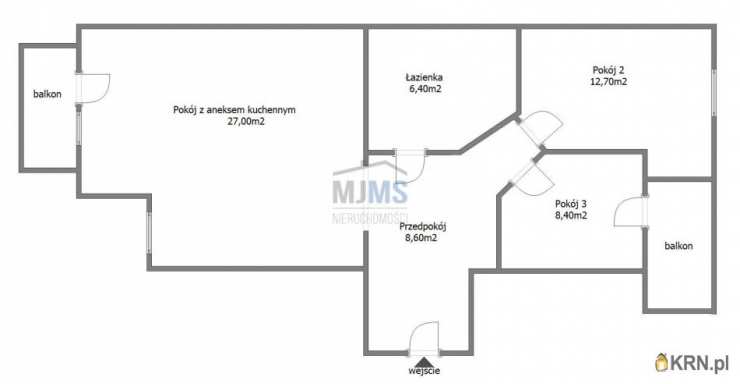 Wejherowo, Śmiechowo, ul. F. Fenikowskiego, Mieszkanie  na sprzedaż, 3 pokojowe