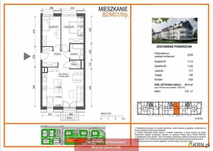 Wrocław, Krzyki/Brochów, ul. , Mieszkanie  na sprzedaż, 3 pokojowe