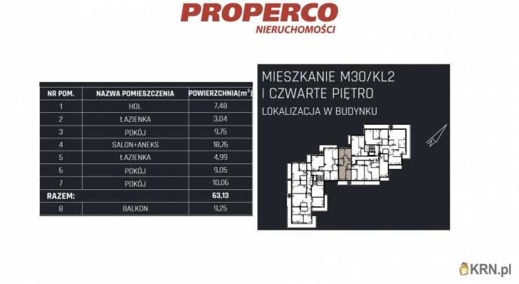 4 pokojowe, Mieszkanie  na sprzedaż, Jędrzejów, ul. 
