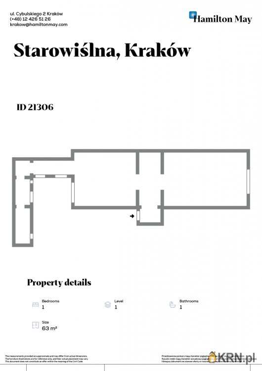 Mieszkanie  na sprzedaż, , Kraków, Stare Miasto/Kazimierz, ul. Starowiślna