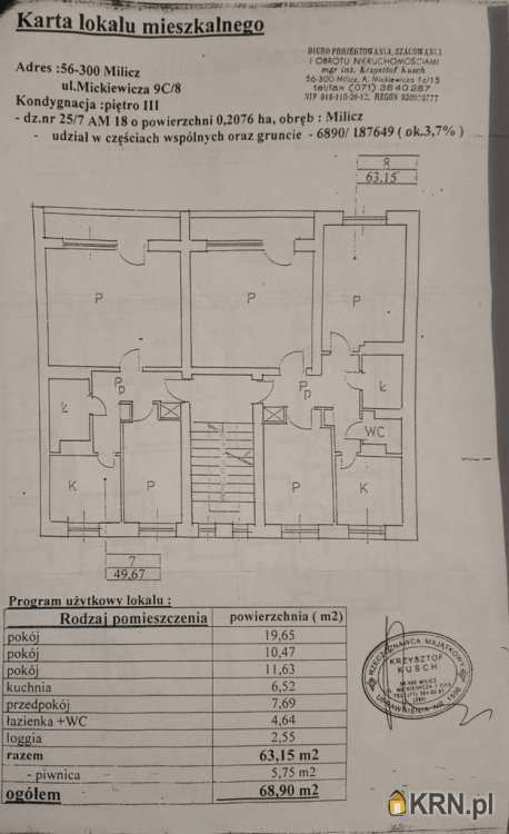 Mieszkanie  na sprzedaż, 3 pokojowe, Milicz, ul. 