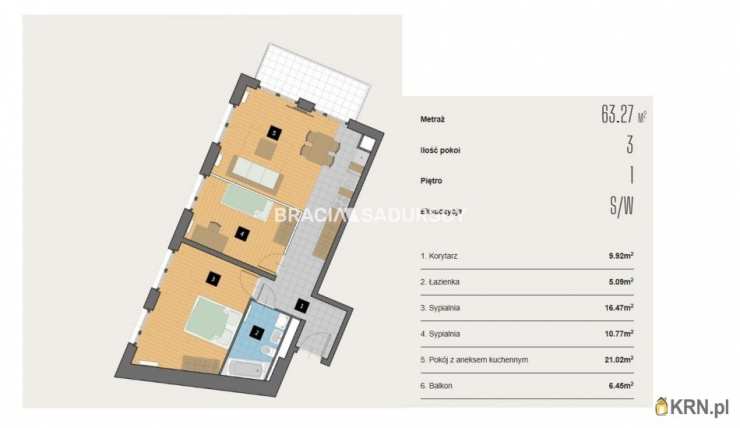 Kraków, Krowodrza, ul. Kijowska, Mieszkanie  na sprzedaż, 3 pokojowe