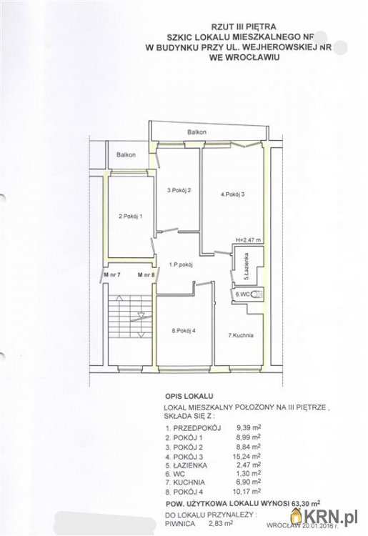 Mieszkanie  na sprzedaż, 4 pokojowe, Wrocław, Fabryczna/Popowice, ul. Wejherowska