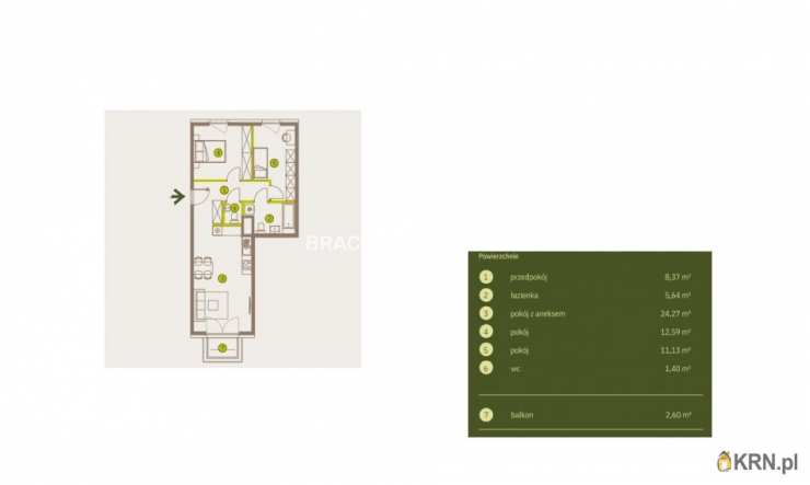 Kraków, Prądnik Biały, ul. Imbramowska, Mieszkanie  na sprzedaż, 3 pokojowe