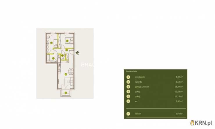 Kraków, Prądnik Biały, ul. Imbramowska, Mieszkanie  na sprzedaż, 3 pokojowe