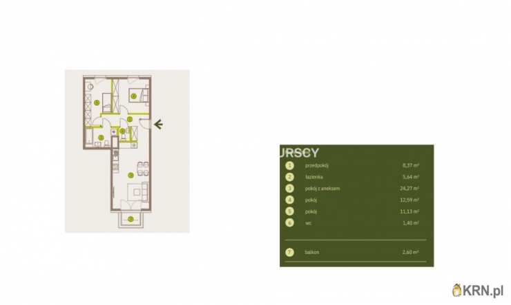 Kraków, Prądnik Biały, ul. Imbramowska, Mieszkanie  na sprzedaż, 3 pokojowe