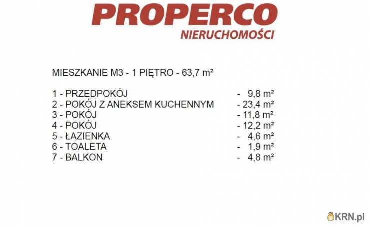 3 pokojowe, Mieszkanie  na sprzedaż, Kielce, ul. 