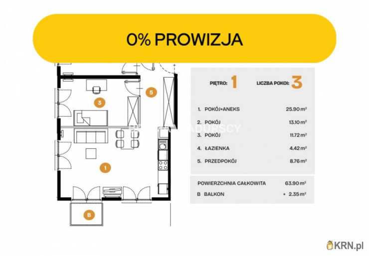 Mieszkanie  na sprzedaż, Kraków, Bronowice, ul. Na Błonie, 3 pokojowe
