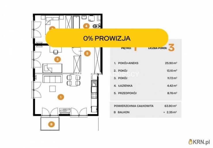 Mieszkanie  na sprzedaż, Kraków, Bronowice, ul. Na Błonie, 3 pokojowe