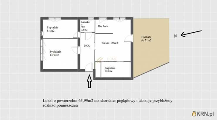 4 pokojowe, Gdańsk, Wrzeszcz Górny, ul. M. Konopnickiej, Mieszkanie  na sprzedaż