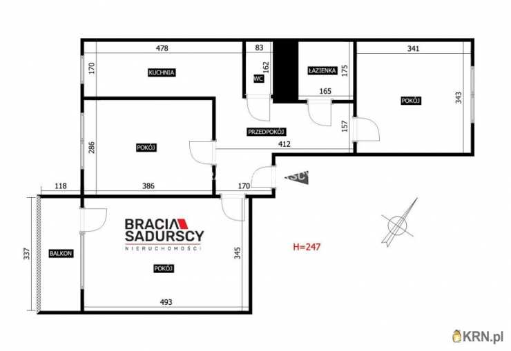 Kraków, Czyżyny, ul. 2 Pułku Lotniczego, Mieszkanie  do wynajęcia, 3 pokojowe