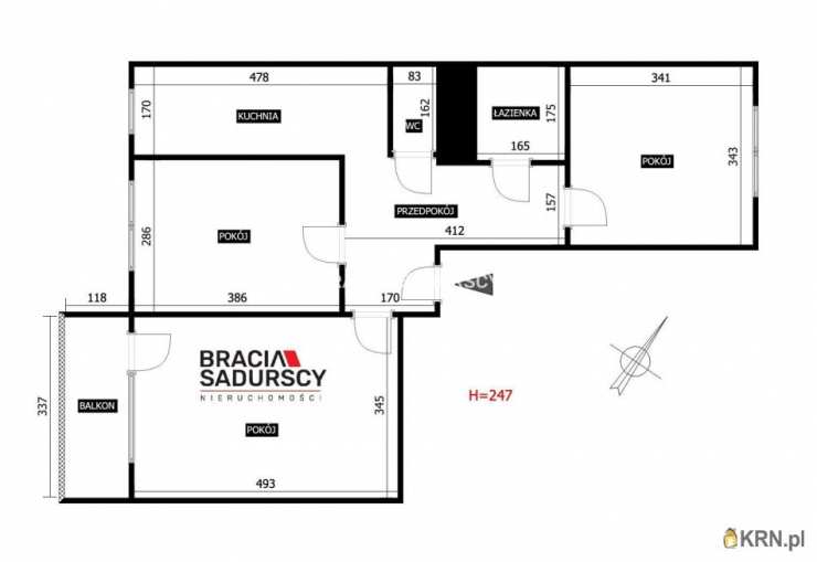 Kraków, Czyżyny, ul. 2 Pułku Lotniczego, Mieszkanie  do wynajęcia, 3 pokojowe