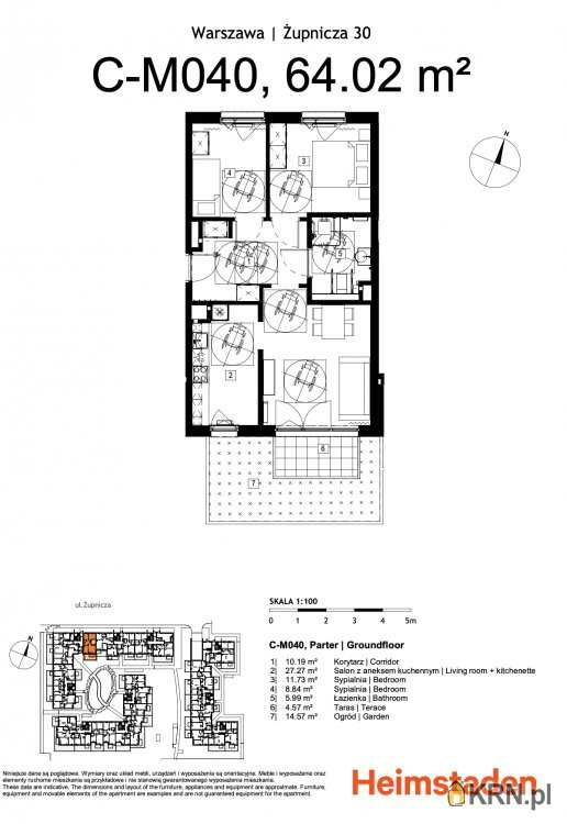 Mieszkanie  na sprzedaż, 3 pokojowe, Warszawa, ul. 