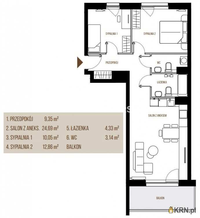 Kraków, Podgórze, ul. Wadowicka, 3 pokojowe, Mieszkanie  na sprzedaż