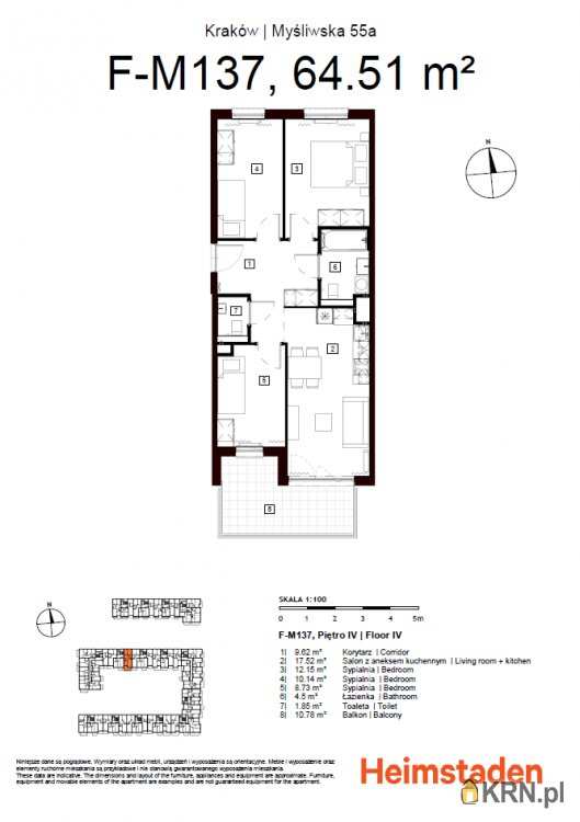 Mieszkanie  na sprzedaż, 4 pokojowe, Kraków, Podgórze/Płaszów, ul. Myśliwska