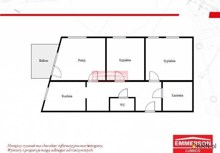 3 pokojowe, Kraków, Podgórze, ul. , Mieszkanie  na sprzedaż