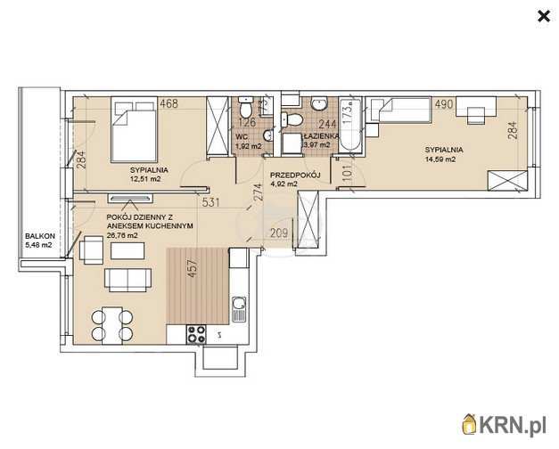 Mieszkanie  na sprzedaż, 3 pokojowe, Wrocław, Psie Pole/Sołtysowice, ul. 
