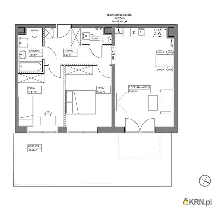 3 pokojowe, Wrocław, Krzyki, ul. , Mieszkanie  na sprzedaż
