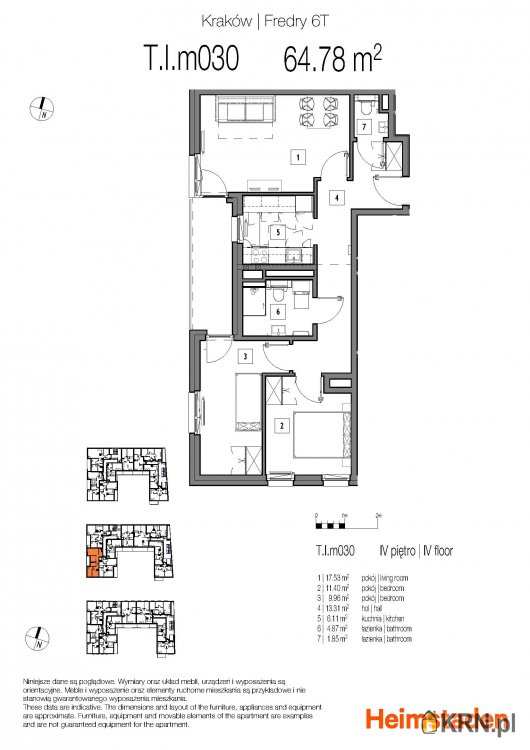 Mieszkanie  na sprzedaż, 3 pokojowe, Kraków, Łagiewniki/Borek Fałęcki, ul. A. Fredry