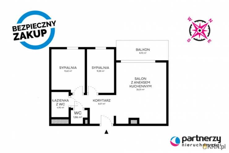 Gdańsk, Śródmieście, ul. Stara Stocznia, 3 pokojowe, Mieszkanie  na sprzedaż