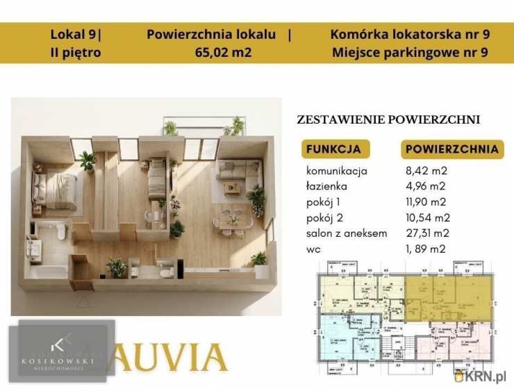 Mieszkanie  na sprzedaż, 3 pokojowe, Namysłów, ul. B. Leśmiana