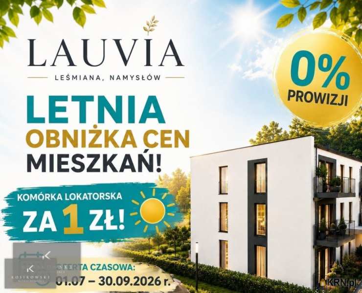 Mieszkanie  na sprzedaż, Namysłów, ul. B. Leśmiana, 3 pokojowe