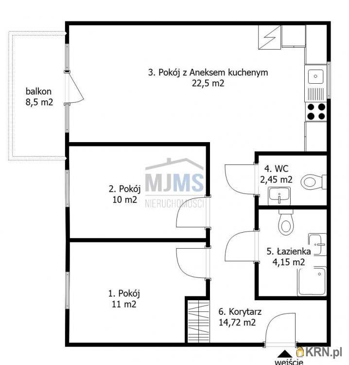Rumia, Janowo, ul. Dąbrowskiego, 3 pokojowe, Mieszkanie  do wynajęcia