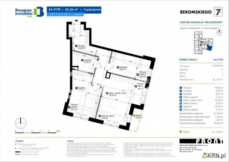 3 pokojowe, Mieszkanie  na sprzedaż, Gdynia, Śródmieście, ul. S. Żeromskiego