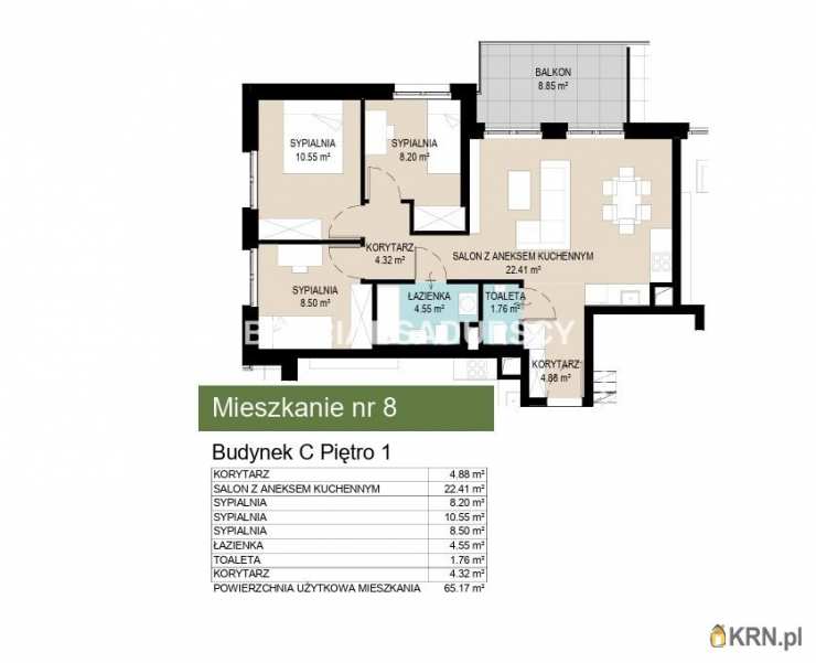 4 pokojowe, Mieszkanie  na sprzedaż, Kraków, Wzgórza Krzesławickie, ul. Kantorowicka