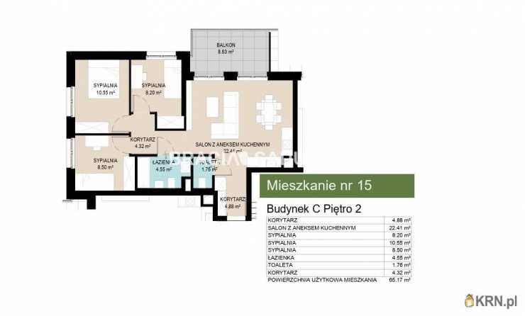 4 pokojowe, Mieszkanie  na sprzedaż, Kraków, Wzgórza Krzesławickie, ul. Kantorowicka