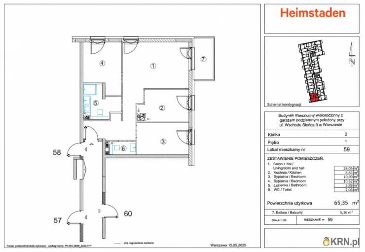 Mieszkanie  na sprzedaż, 3 pokojowe, Warszawa, ul. 