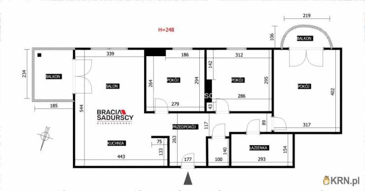 Kraków, Swoszowice/Kliny Borkowskie, ul. Borkowska, Mieszkanie  na sprzedaż, 4 pokojowe