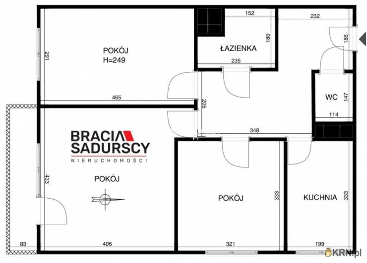 Kraków, Dębniki/Ruczaj, ul. gen. S. Grota-Roweckiego, Mieszkanie  na sprzedaż, 3 pokojowe
