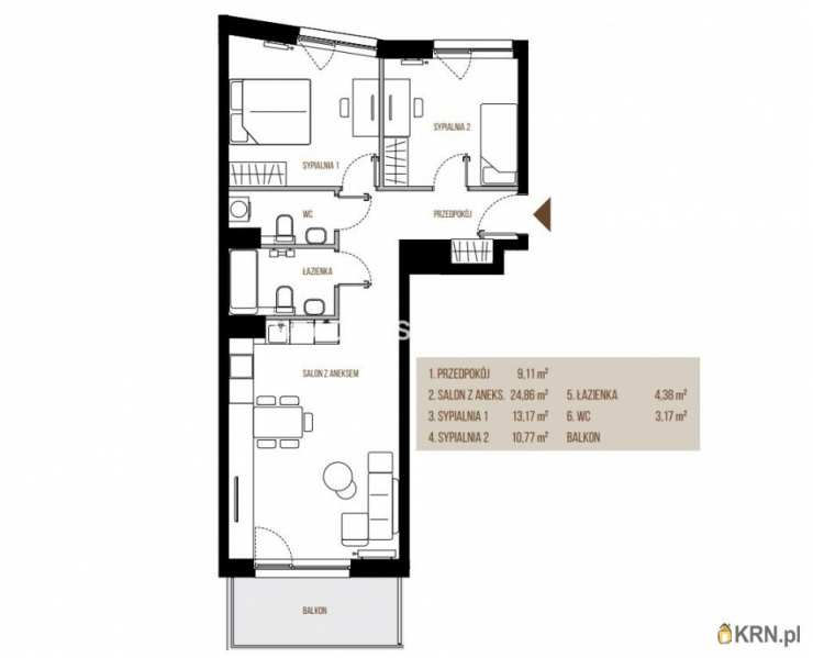 Kraków, Podgórze, ul. Wadowicka, Mieszkanie  na sprzedaż, 3 pokojowe