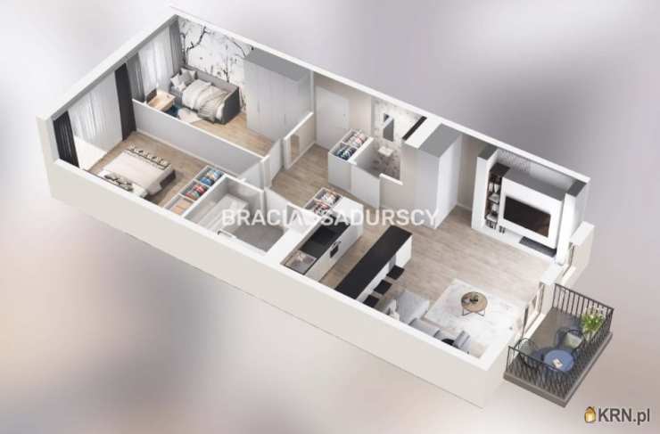 Kraków, Podgórze/Rybitwy, ul. T. Śliwiaka, 3 pokojowe, Mieszkanie  na sprzedaż