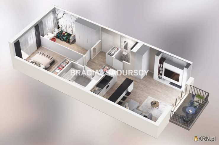 Kraków, Podgórze/Rybitwy, ul. T. Śliwiaka, Mieszkanie  na sprzedaż, 3 pokojowe