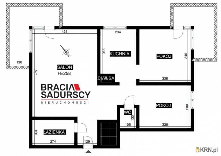 BRACIA SADURSCY NIERUCHOMOŚCI ODDZIAŁ BS5 NOWA HUTA, Mieszkanie  na sprzedaż, Kraków, Bieżanów-Prokocim/Złocień, ul. Złocieniowa