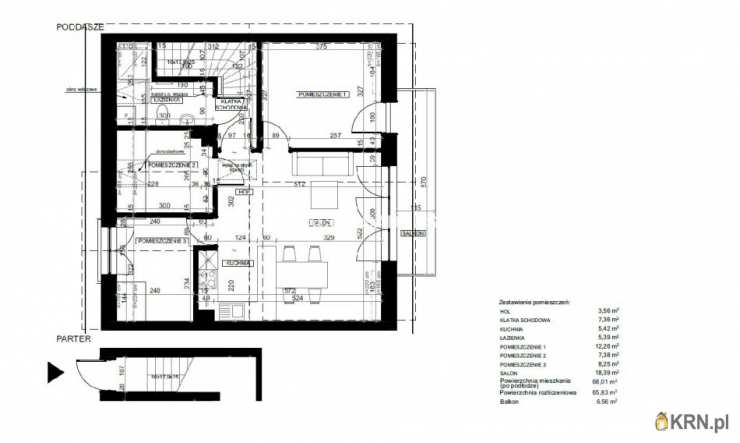 4 pokojowe, Mieszkanie  na sprzedaż, Kokotów, ul. 