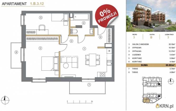 Mieszkanie  na sprzedaż, Wieliczka, ul. A. Asnyka, 3 pokojowe