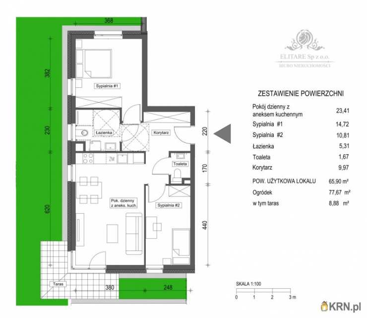 Wrocław, Krzyki, ul. , Mieszkanie  na sprzedaż, 3 pokojowe